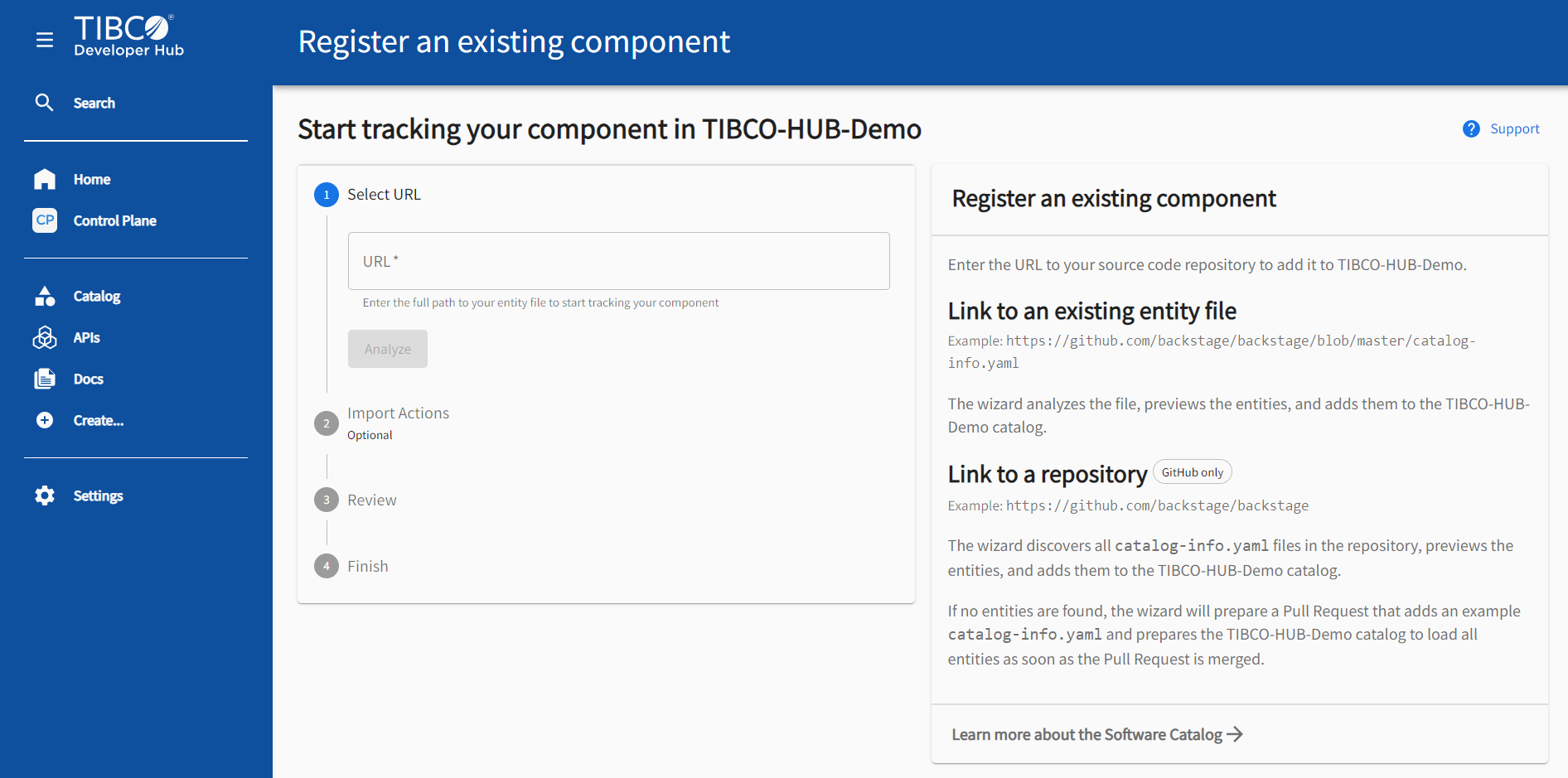 Register a new component 